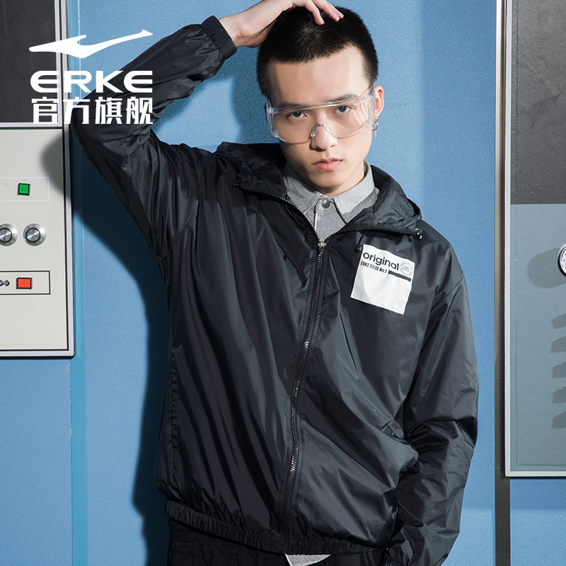 Hongxing Erke trench coat men 2020 Spring New coat warm windproof sportswear long sleeve jacket casual men's