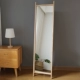 Shangmeng Gương gỗ đơn giản đơn giản Phòng ngủ Gương toàn thân sàn Cửa hàng quần áo Gương phù hợp với khung - Gương