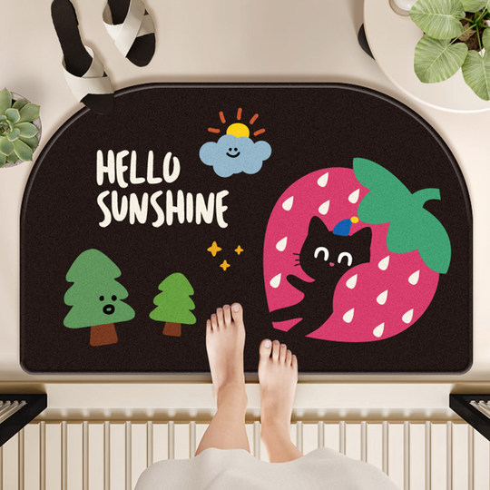 卫生间吸水地垫浴室防滑脚垫硅藻泥厕所门口垫子洗手间卫浴地毯子