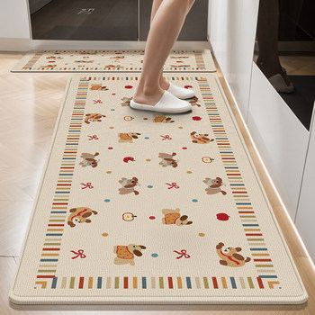 Kitchen floor mat is oil-proof, waterproof, oil-proof, wear-resistant and dirt-resistant