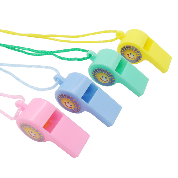 Plastic Color Whistle with Rope Referee Whistle Fans Whistle Children Whistle OK Whistle BB Whistle Free Shipping