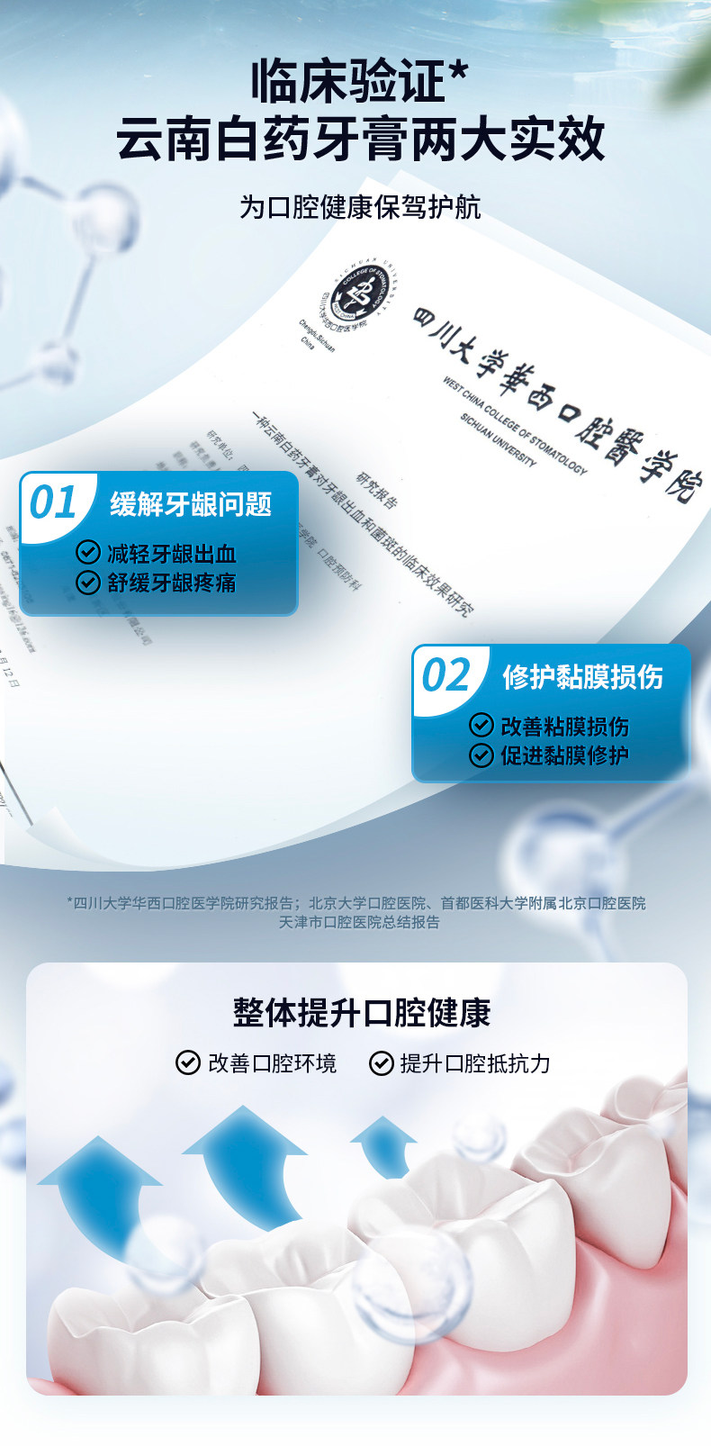 云南白药 益生菌抑菌除臭牙膏 4支 图6