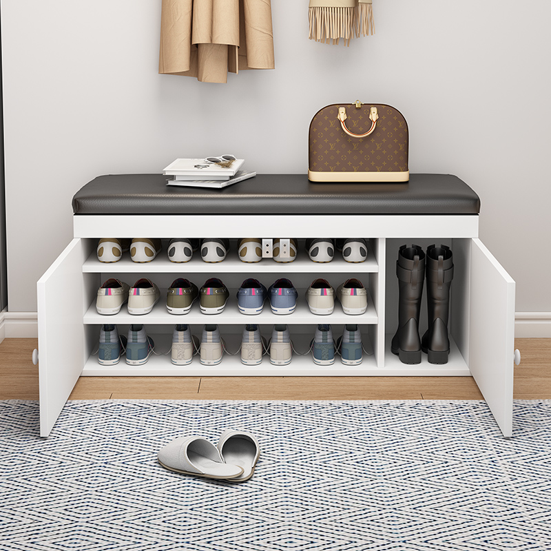 Shoe rack and stool integrated simple home door indoor good-looking dust-proof large-capacity economical shelf changing shoe stool