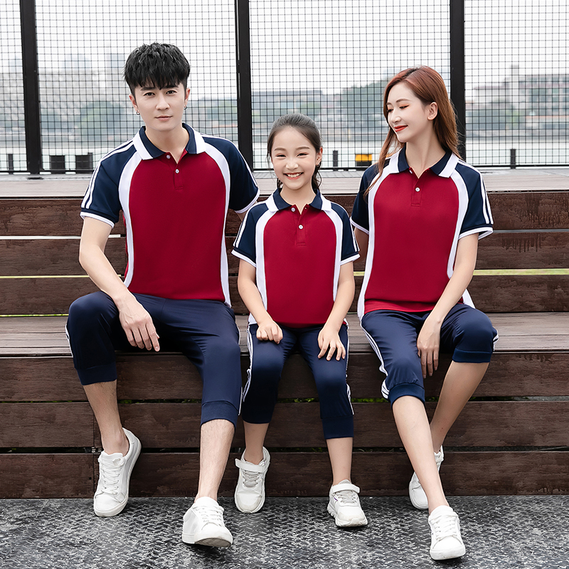 Summer Money Middle School Students Short Sleeve Class School Junior High School Junior High School High School Boys And Men's Pure Cotton Sports School Uniform Suit Customized