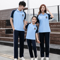 Custom Summer Middle School Students School Uniforms Suit for men and women Games Apparel High School Clothing Short Sleeve Long Pants Group Suit