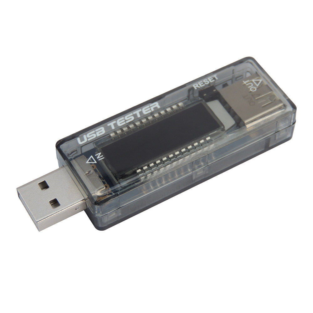 Тестеры аккумуляторов dc4-5v12v20v usb电流电压电池容量测试仪lcd显示屏黑色外壳0-3a