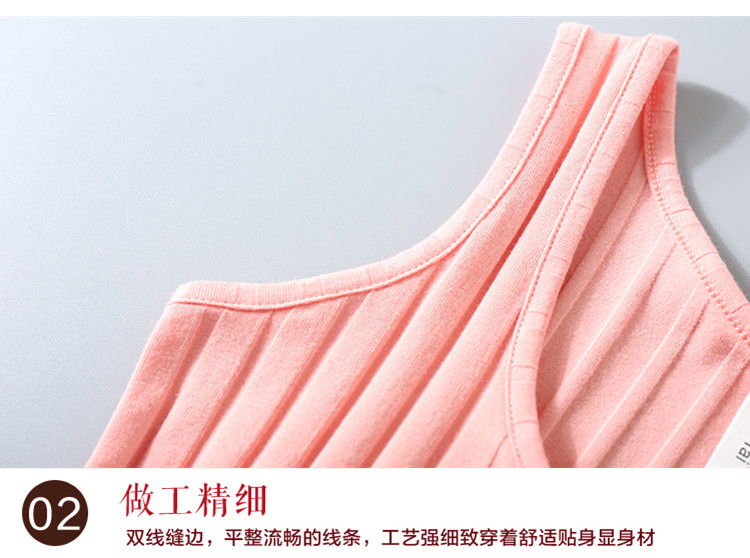 Áo vest cotton mỏng quai nữ mùa xuân và mùa hè có độ co giãn cao và phân bón để tăng phần bên trong của áo sơ mi không tay ao kieu dep