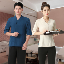 New beautician work clothes foot bath spa club massage doctor Chinese technician men and women same set Autumn