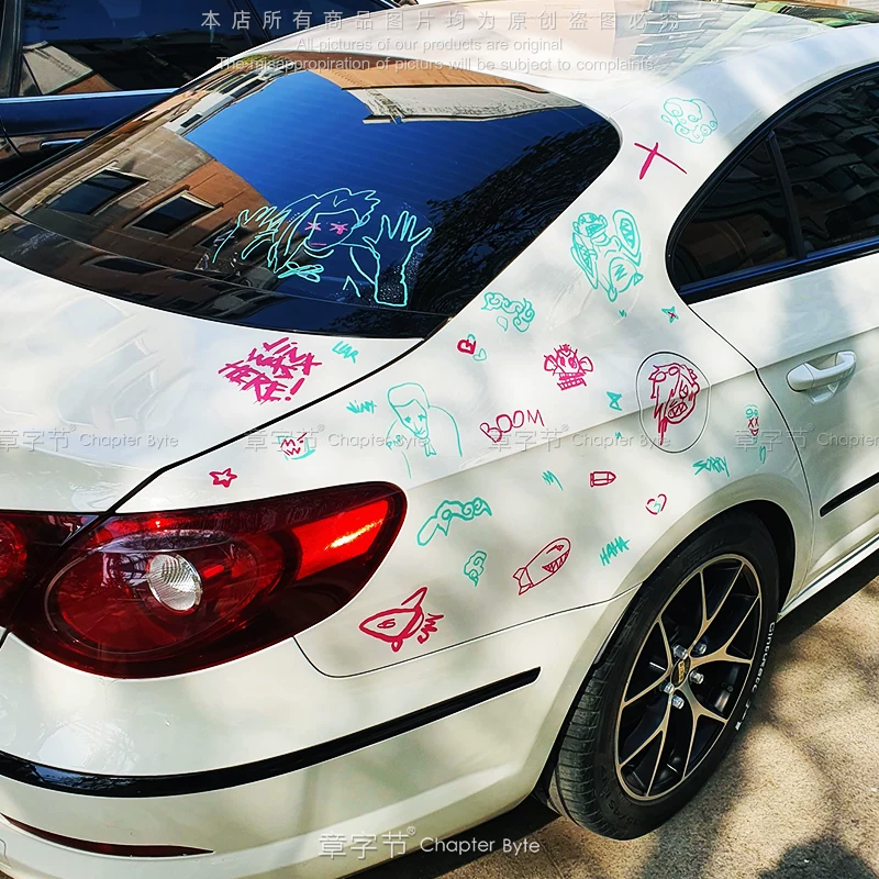 Стикер Jinx Kimkis Sticker Tie Zuorian Graffiti Night Heroes Decoration Sticker Kim Kos Rotten Right Blade Helmet Sticker