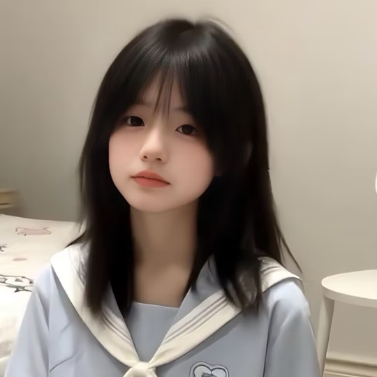 Wig for Women, Medium-Length Hair, Korean Style, Fashionable, Sweet, Natural, Realistic Collarbone-Length Hair, Suitable for Students, Everyday Use, Voluminous, Age-Reducing, Full Wig