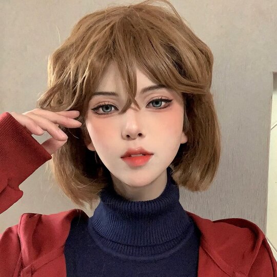 Detective Conan Cosplay Wig Female Short Bob Hair Shiki Kaito Same Style Anime Japanese Style Full Head Wig