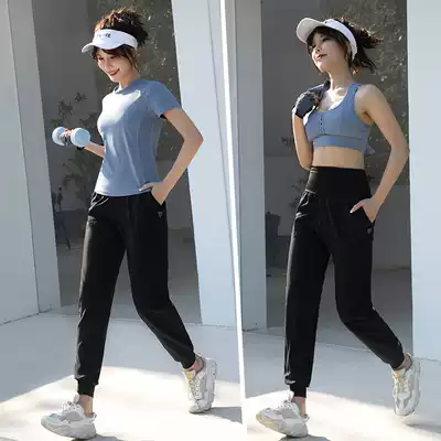 Yoga clothes women summer 2021 New thin gym professional high end morning running step speed clothes Sports Leisure set
