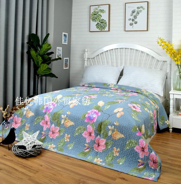 Hồng Kông để mua vải bông chéo Hàn Quốc in chăn bông trải giường nệm trải giường mùa hè mát mẻ pad giường - Trải giường bộ ga giường everon