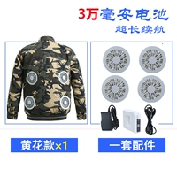 4 вентилятор желтого цветочного кондиционера (1 набор одежды+1 комплект аксессуаров) +30 000 мА