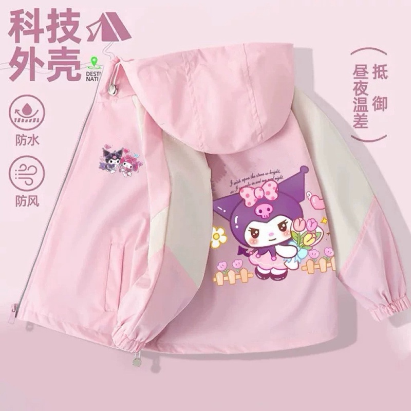 Kulomi Jacket 2026 New Style Girls' Spring and Autumn Cute Jacket Children's Waterproof Windproof Jacket Trendy Kulomi Jacket 2026 New Style Girls' Spring and Autumn Cute Jacket Children's Waterproof Windproof Jacket Trendy