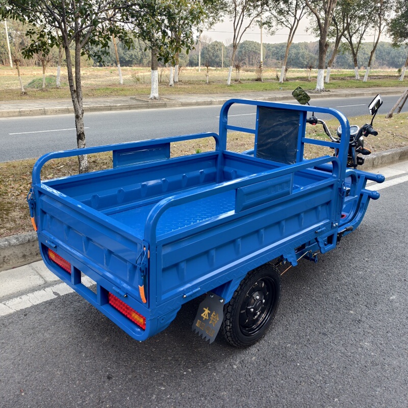 Electric Tricycle Cargo Vehicle, Heavy-Duty Battery-Powered Vehicle for Carrying Goods, Climbing Slopes, New Model for Home and Agricultural Use, Dual-Purpose for Market Stalls and Adult Delivery Services