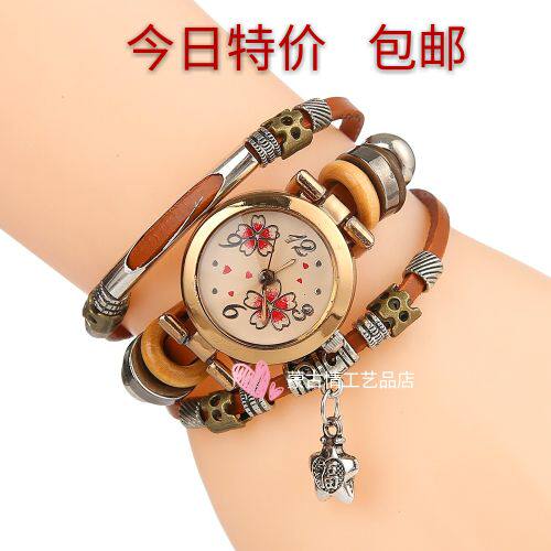 Leather Hands Ethnic Style Jewelry Watch Hands Mongolian Characteristic Accessories Small Jewelry Bracelet Gift Craft Gift Ornament