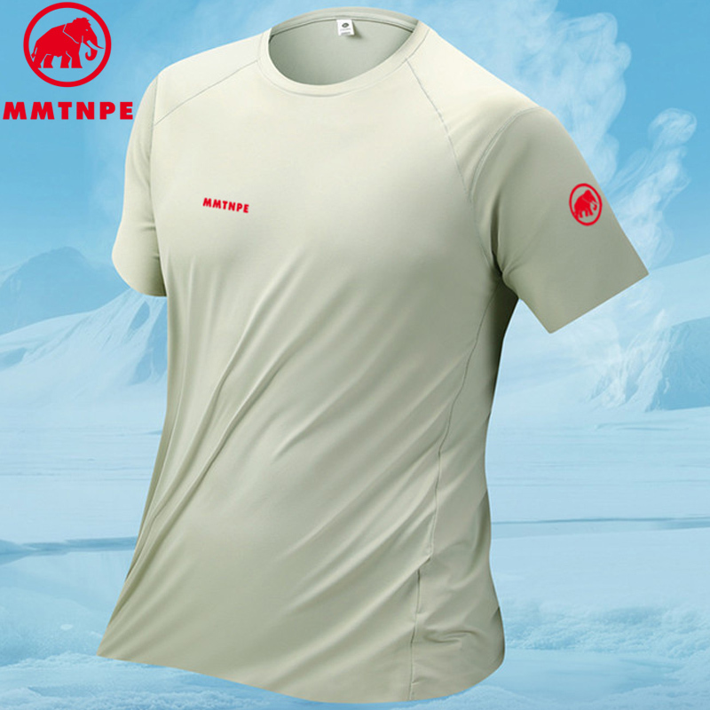 Mammoth Arctic Elephant Outdoor Short-Sleeved T-Shirt for Men, Fashionable Sports Quick-Drying Casual Moisture-Absorbing Lightweight Breathable Running Top
