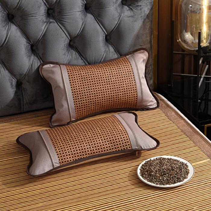 Hot summer ice wire cool buckwheat pillow household with student pillow on cervical spine helped sleep pillow can be removed