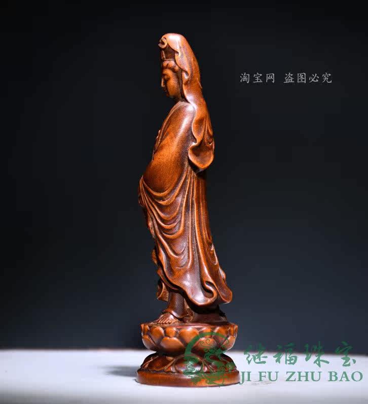 Ретро пакет Популярность населения резьба по дереву гуань-инь будда характер украшение дерево резьба домой декоративный ремесла Вкус 