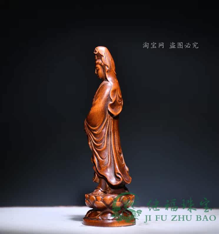 Ретро пакет Популярность населения резьба по дереву гуань-инь будда характер украшение дерево резьба домой декоративный ремесла Вкус 