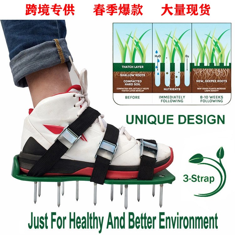Lawn Pine Soil Punching Slippers Horticulture Pine Soil Shoes Garden Art Lawn Garden Tools Meadow Pine Studs Nail Shoes