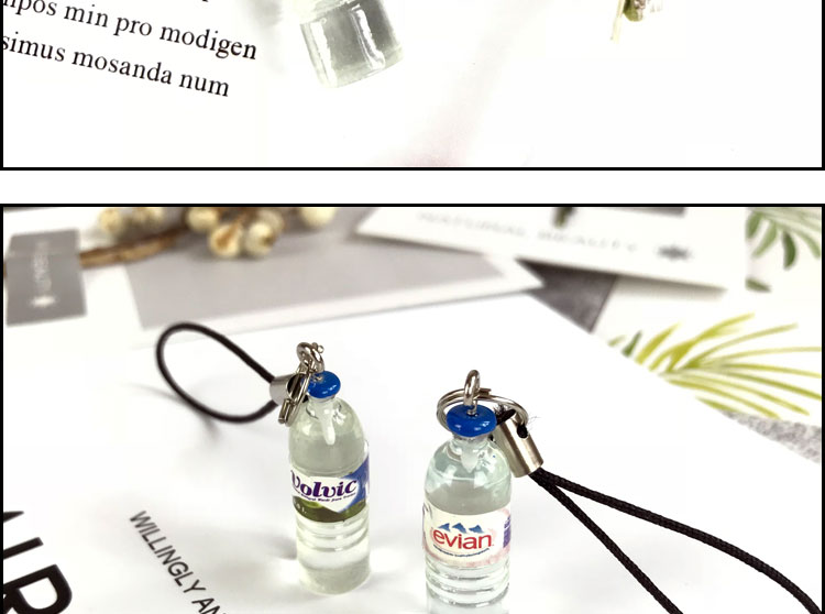 Hàn Quốc ins bia chai điện thoại di động chuỗi u đĩa dây đeo chìa khóa vòng mặt dây máy ảnh mặt dây chuyền mặt dây điện thoại di động vỏ phổ quát ngắn - Phụ kiện điện thoại di động bán buôn linh kiện điện thoại