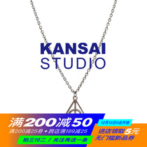 KANSAI homemade geometric triangle round necklace simple couple men and women ins dirt cool bungee sweater chain
