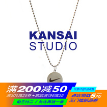 KANSAI homemade simple ins round brand necklace bungee cool couple hipster pendant