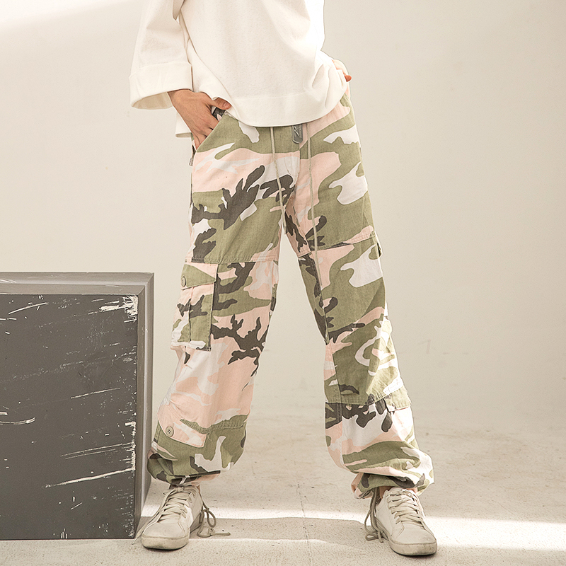 ROTHCO retro washed SUB tactical tooling camouflage trousers drawstring loose hip-hop all-match street