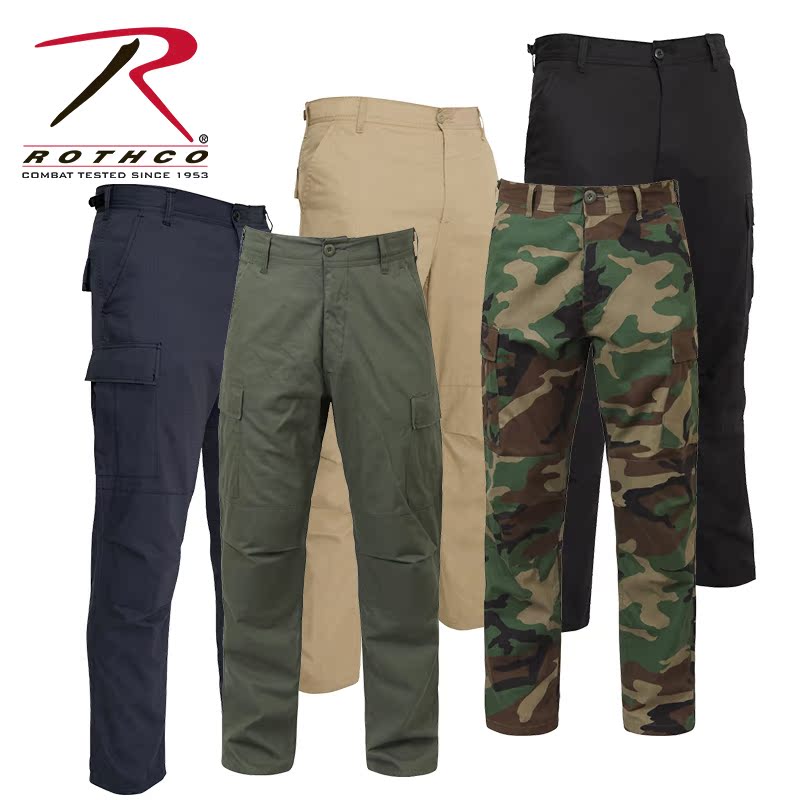 Rothco99 % cotton Rip-Stop Tactical anti-tear BDU dark gill tactical long pants large size 5923