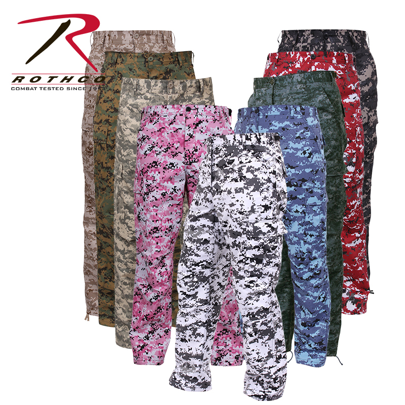 Rothco Digital camo BDU Tactical Uniform pants Classic color printing adjustable waist overalls 8685