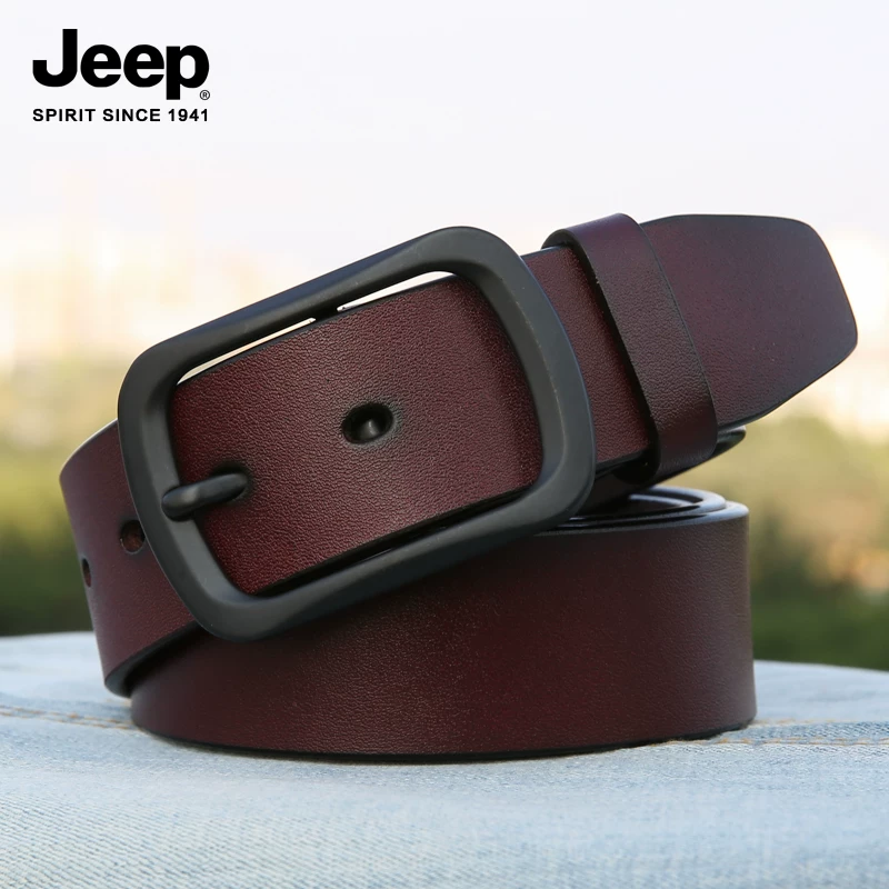 Пояс для мужчин Jeep, универсальные кожаные брюки, корейский стиль, натуральная кожа