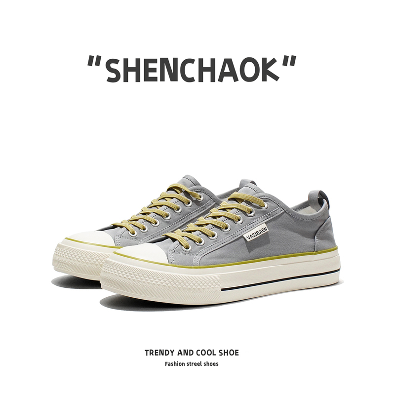 Classic Versatile Thick-Soled Gray Unisex Summer Fashion Casual Wear-Resistant Comfortable Sneakers Casual Board Shoes