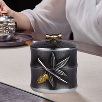 Liao Da tin ware contented Chinese gift pure tin bulk metal cans portable tin cans Chinese tea storage cans sealed cans