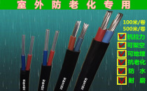 Agricultural network transformation outdoor anti-aging 2 5 4 6 10 16 square 2 core aluminum wire Aluminum core cable sheath wire wire