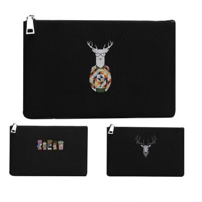 New men's handbags Canvas Matching Leather Hand Grab Bag Casual Oxford Cloth Hand Grip Bag Nylon Envelope Bag Fabric Bag