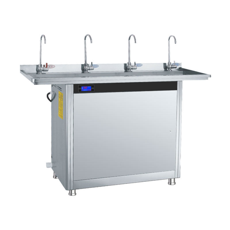 Stainless steel energy-saving commercial water dispenser 4 faucet constant temperature ice hot water boiler School factory filter drinking table