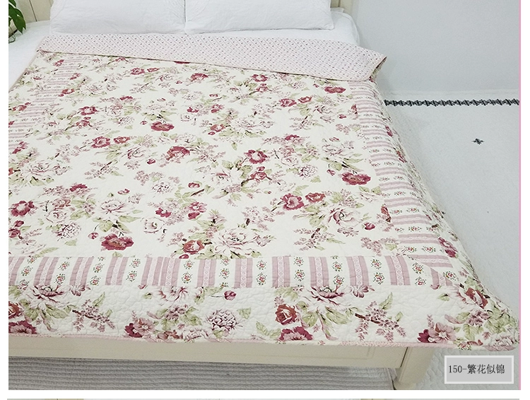 Cotton mùa thu và mùa đông chăn bông có thể giặt được sử dụng hai lần quilting bằng bông đơn nệm đôi giường Hàn Quốc ga trải giường 2mx2m2