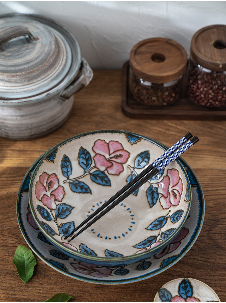 Meinung burn to use imported from Japan hand - made and wind to use plate ceramic tableware portfolio plant flowers platter