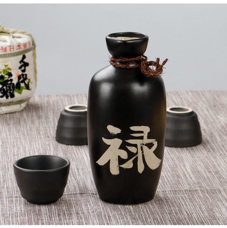 Meinung burn imported archaize creative for sake wine liquor suit Japanese high - grade ceramic wine bottle 5 times