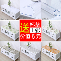 TV cabinet mat PVC tablecloth waterproof rectangular coffee table mat soft plastic glass transparent mat European bedside cabinet cloth