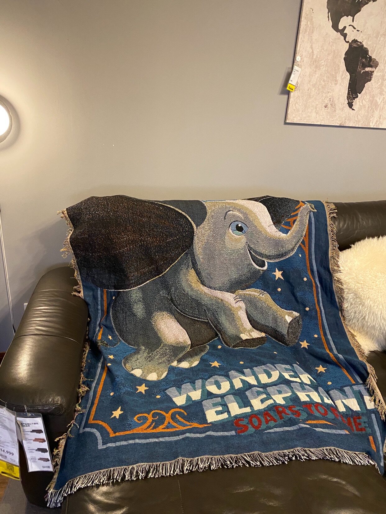 Small Flying Elephant Cute Cartoon Sofa Blanket Hanging Blanket Decoration Blanket Single Sofa Cover Blanket Casual Blanket