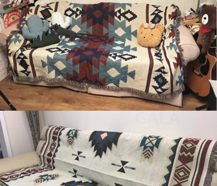 ins Bắc Âu Bohemian tấm thảm tấm thảm vải treo nền vải dày để tăng phòng khách tường phòng ngủ trang trí - Tapestry