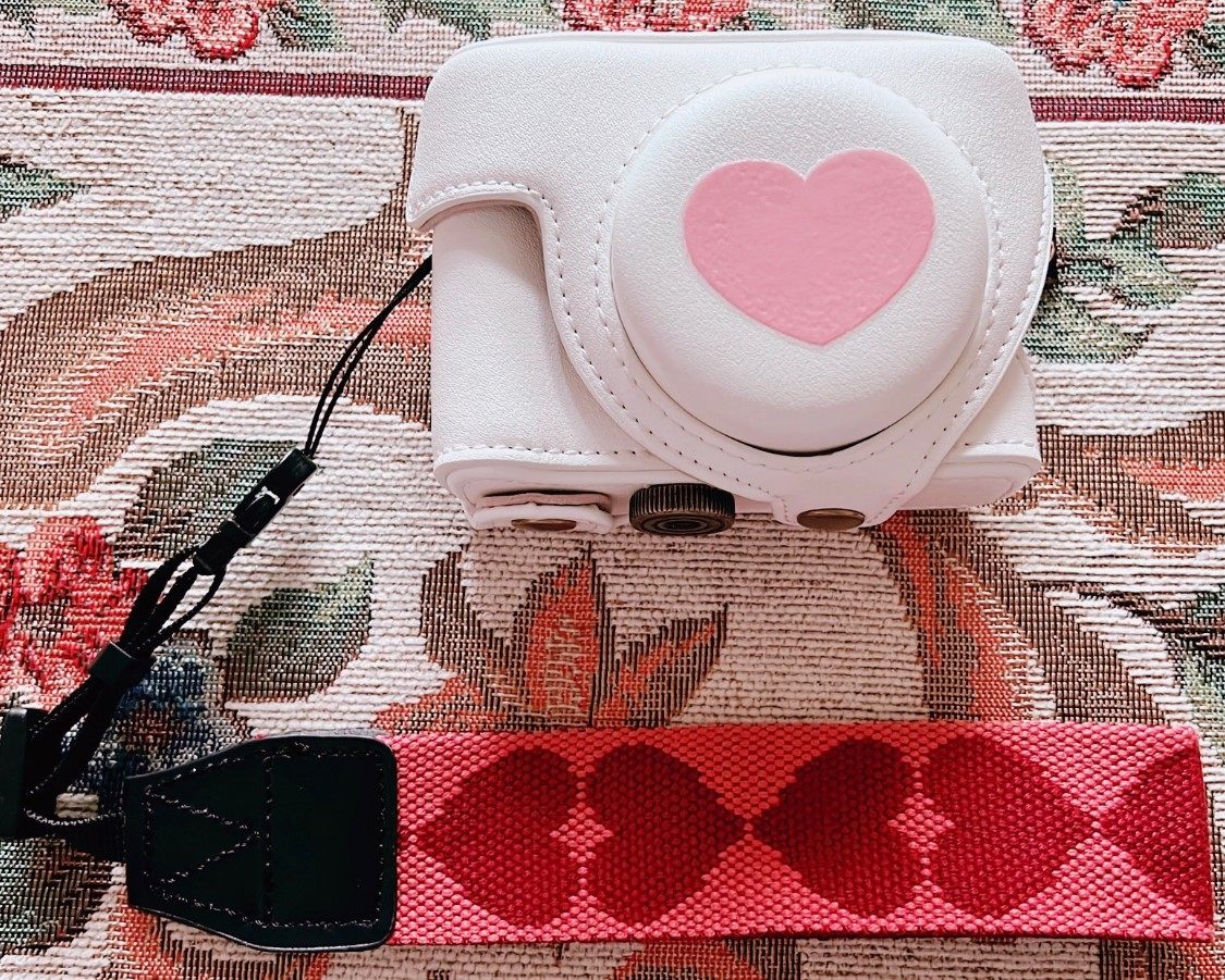 Suitable for Sony ZV-1zv1 Camera Pack Camera sleeves Protective sleeves Cute Peach Hearts Pink