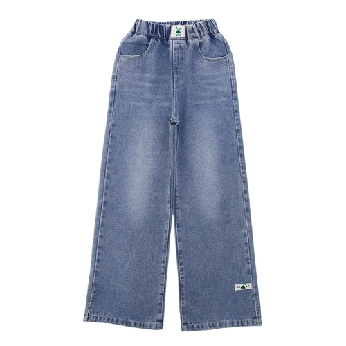 Осенние штаны, прямые свободные джинсы для отдыха, в корейском стиле, в западном стиле, подходит для подростков, оверсайз