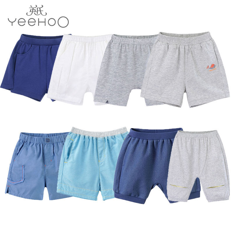 British summer style baby pants male and female baby large PP casual shorts