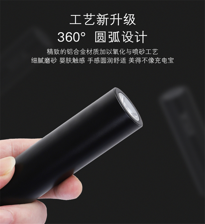 Đèn pin sạc Po 5000 mA son môi nhỏ cầm tay điện thoại di động nhỏ táo sáng tạo mỏng hình trụ graphene nhanh phí di động đa chức năng túi kho báu ngoài trời đèn pin - Ngân hàng điện thoại di động giá cục sạc dự phòng