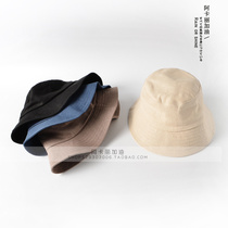 Heavy unprinted flax ~ Japanese breathable inner with cotton layer fishermans hat for men and women casual sun protection basin cap summer