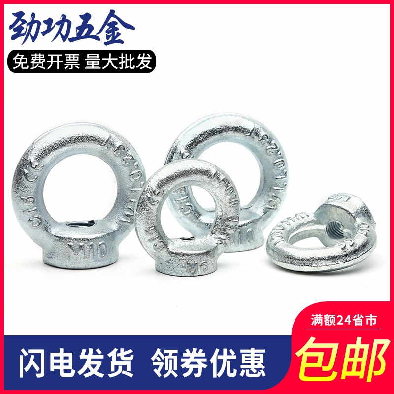 DIN Galvanized ring nut Ring lifting nut Ring ring nut Ring nut DIN582 6 fold